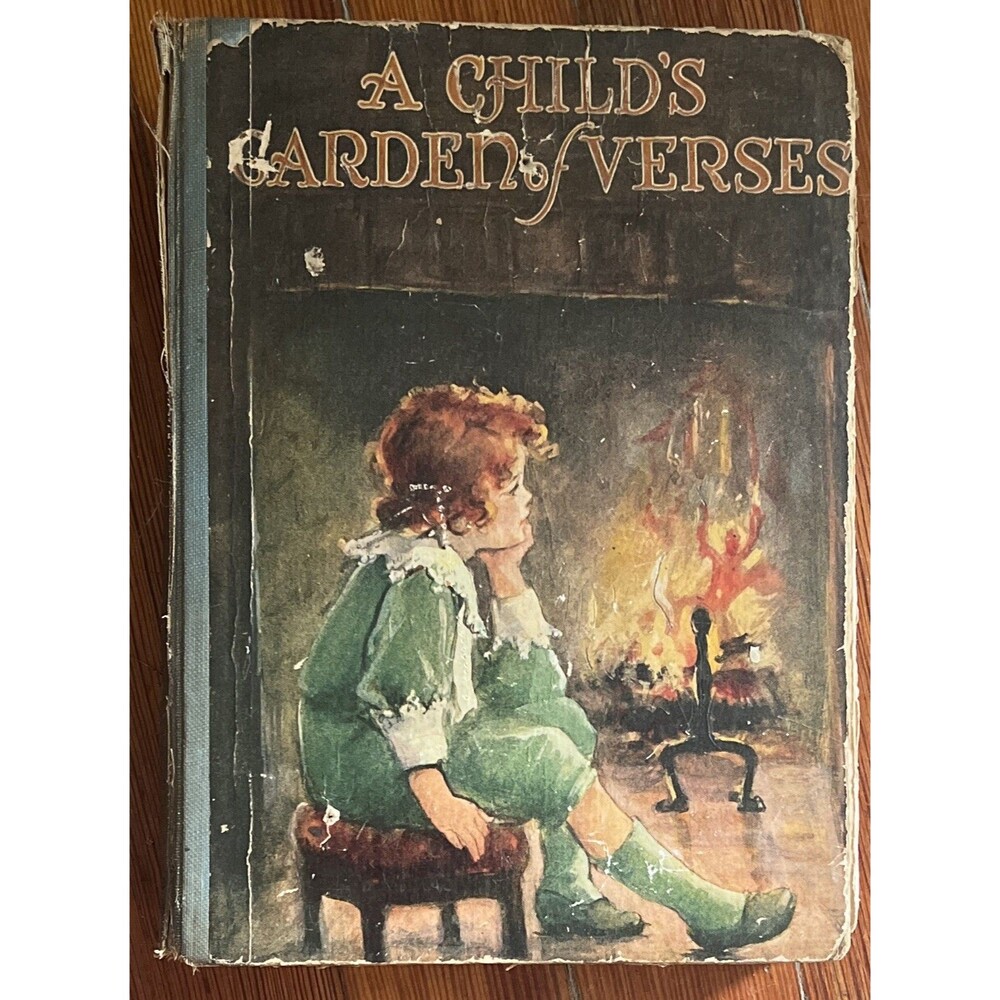 Robert Louis Stevenson A Child's Garden of Verses Saalfield 1924 Illus Inscribed